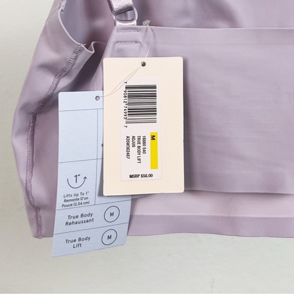 NWT True & Co Women's True Body Lift Scoop Adjustable Strap Bra in Lilac Mist - Picture 9 of 9